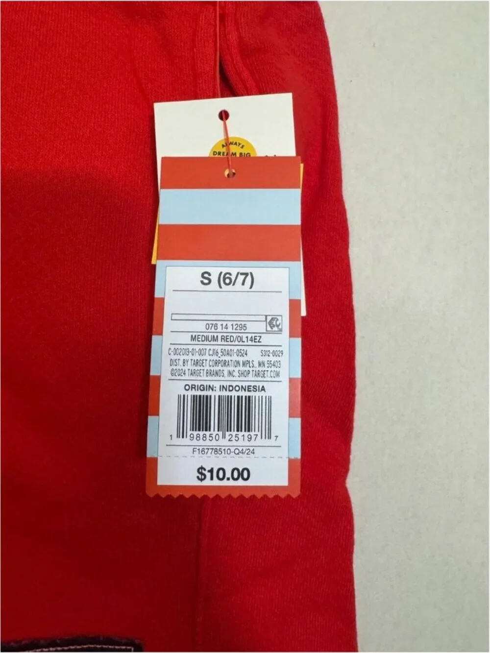 Cat and Jack Boys Red Above the Knee Knit Shorts, Large
